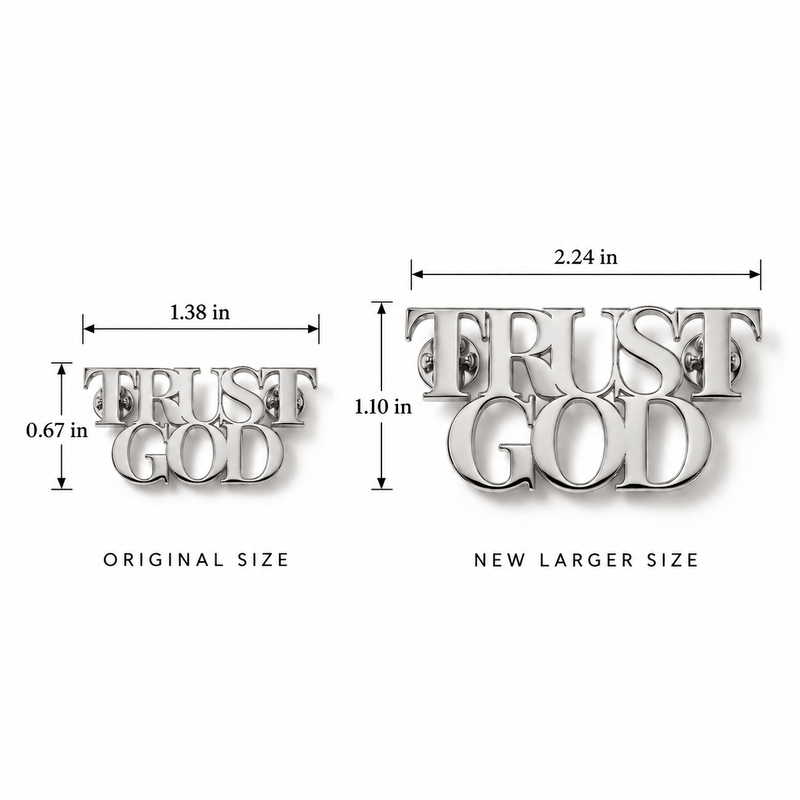 Trust God Lapel Pin Stainless Steel - A Meaningful Mood
