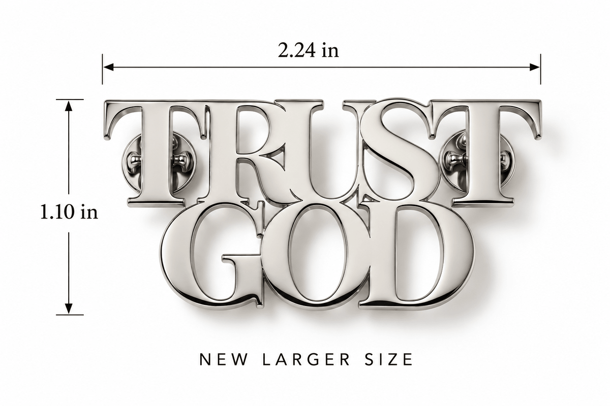 Trust God Lapel Pin Stainless Steel - A Meaningful Mood