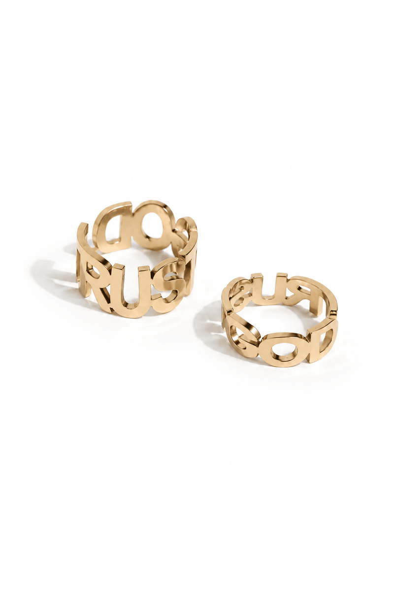 Trust God Ring 18k Gold-Plated - A Meaningful Mood