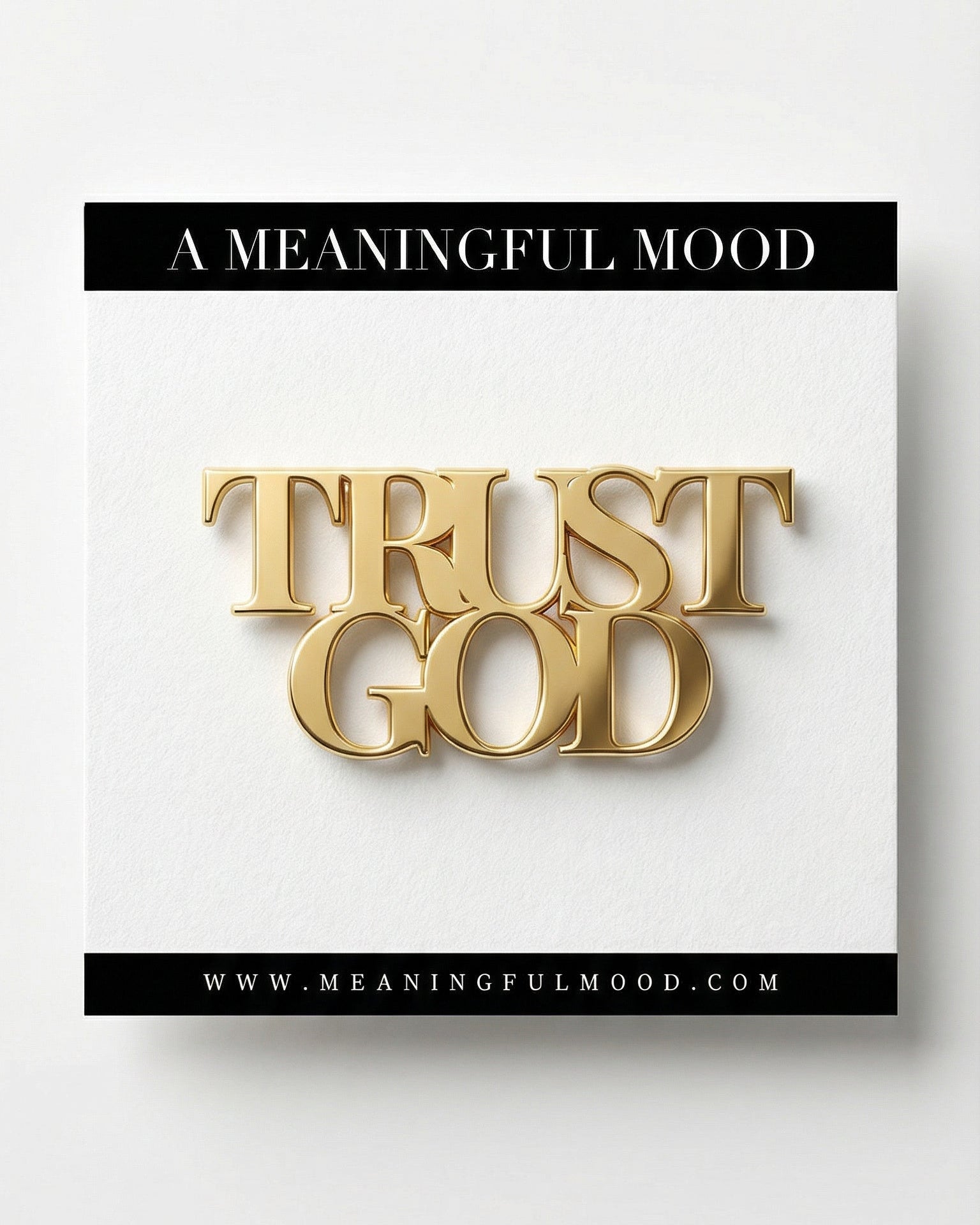 Trust God Small Pin Gold Plated - A Meaningful Mood