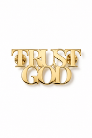 Trust God Small Pin Gold Plated - A Meaningful Mood
