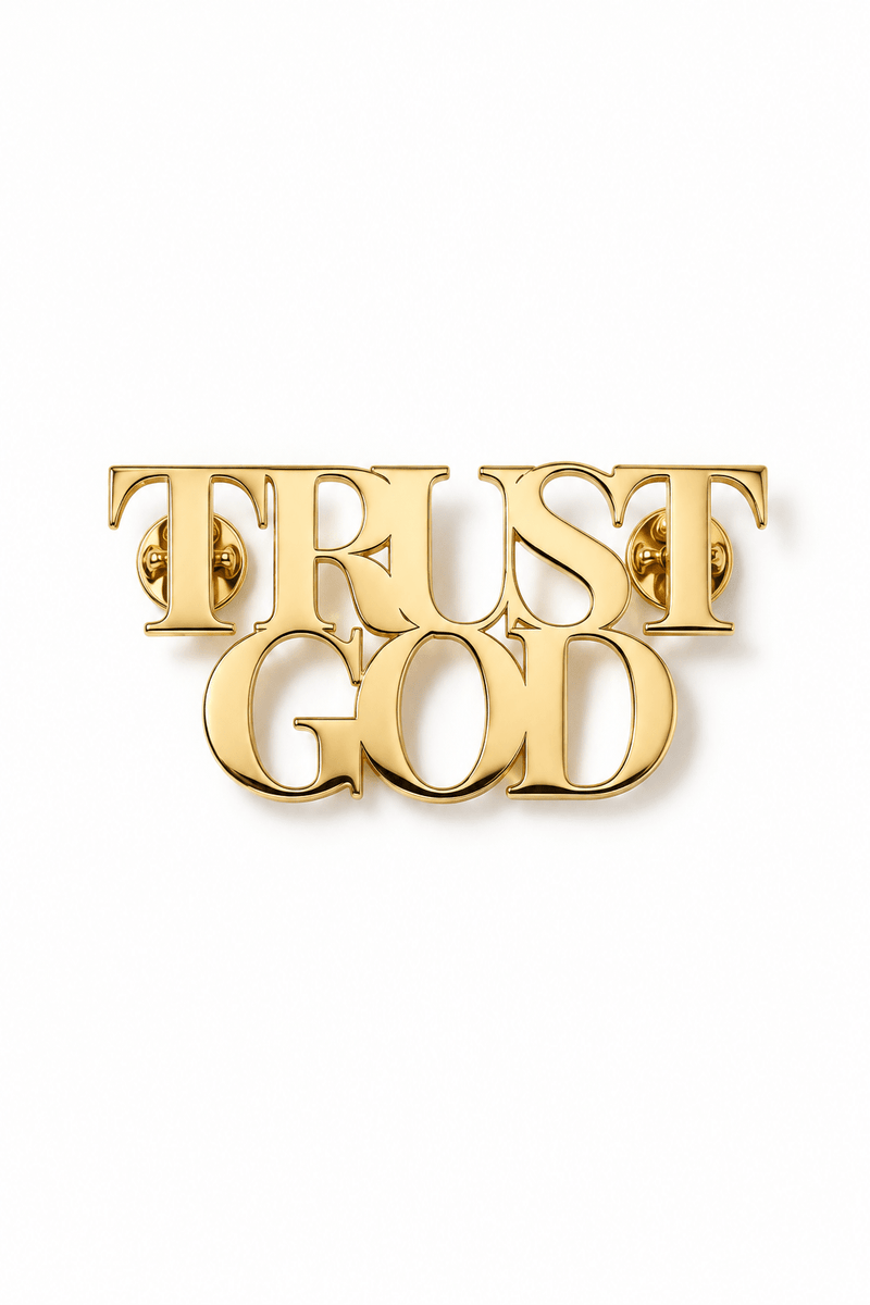 Trust God Small Pin Gold Plated - A Meaningful Mood