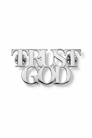 Trust God Small Pin Stainless Steel - A Meaningful Mood
