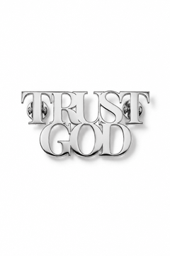 Trust God Small Pin Stainless Steel - A Meaningful Mood