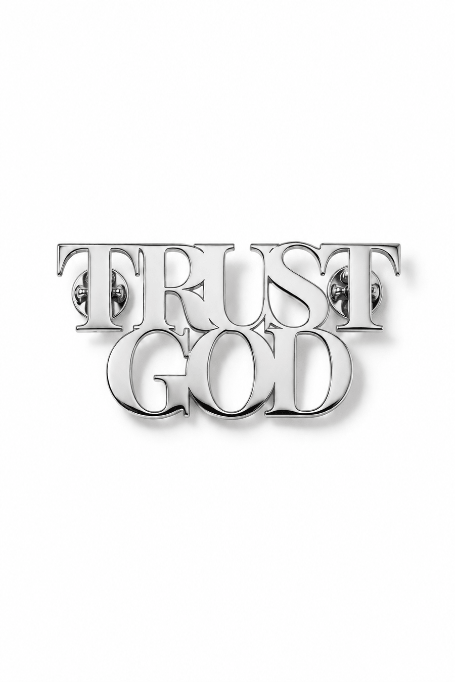 Trust God Small Pin Stainless Steel - A Meaningful Mood
