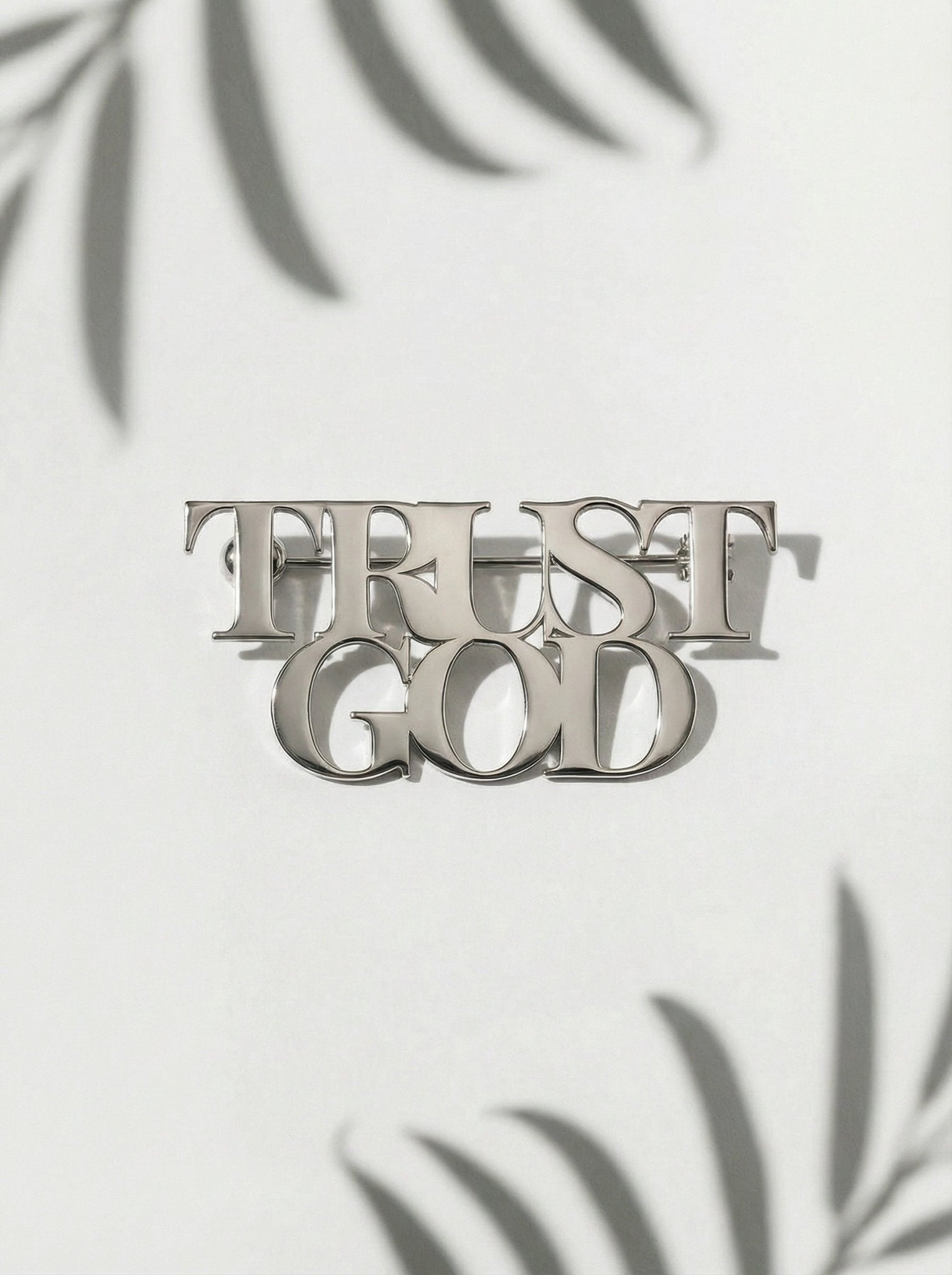 Trust God Small Pin Stainless Steel - A Meaningful Mood