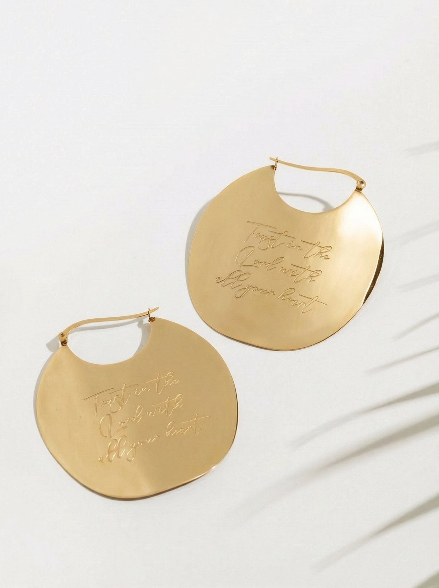 Trust In the Lord Earrings 18k Gold - Plated - A Meaningful Mood