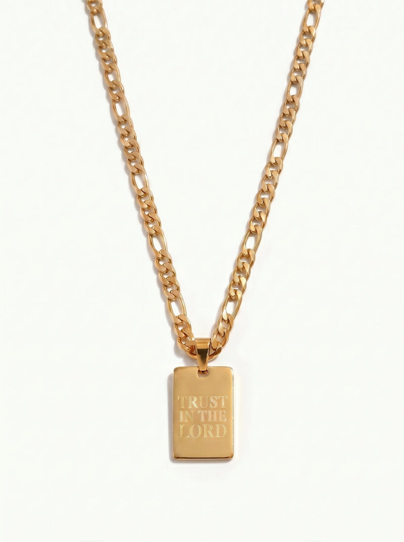 Trust in the Lord Necklace 18k Gold-Plated - A Meaningful Mood