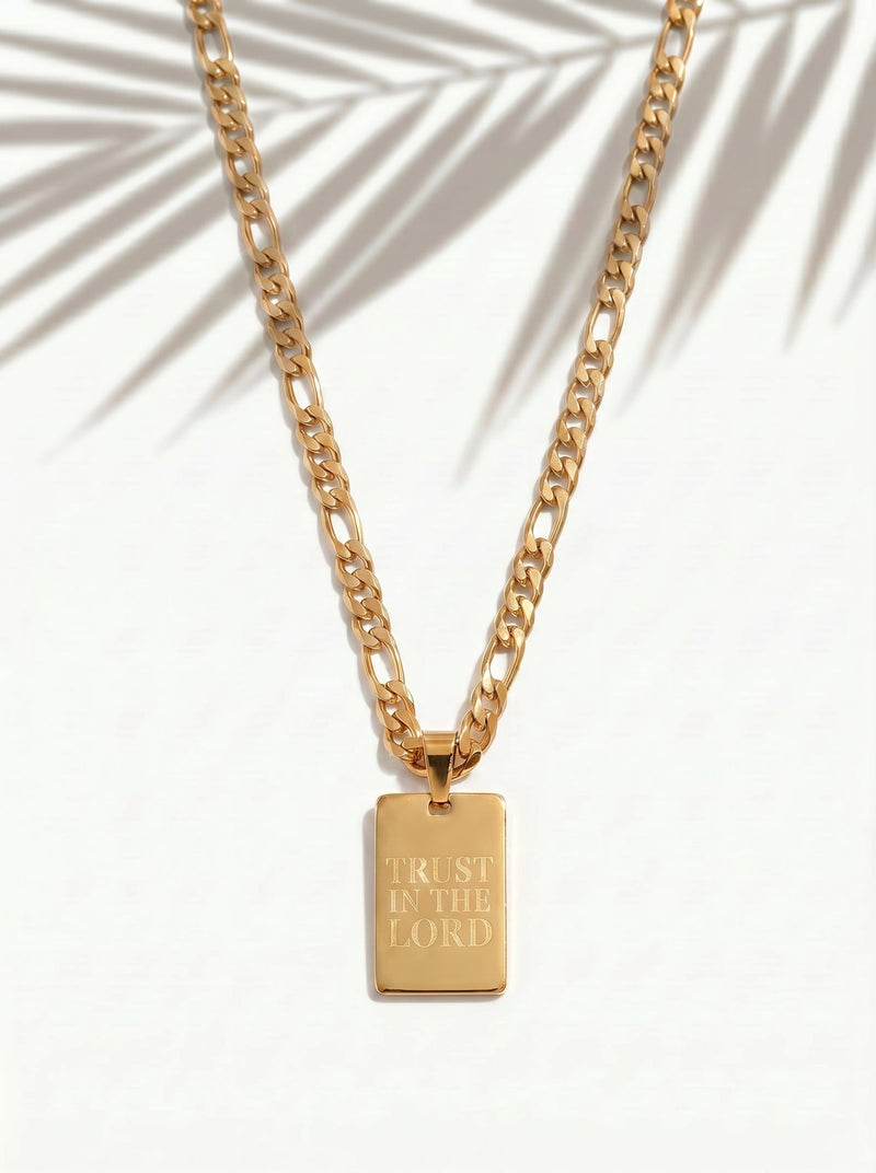 Trust in the Lord Necklace 18k Gold - Plated - A Meaningful Mood