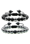 Walking by Faith 3pc Beaded & Engraved Stainless Steel Bracelet Set - A Meaningful Mood