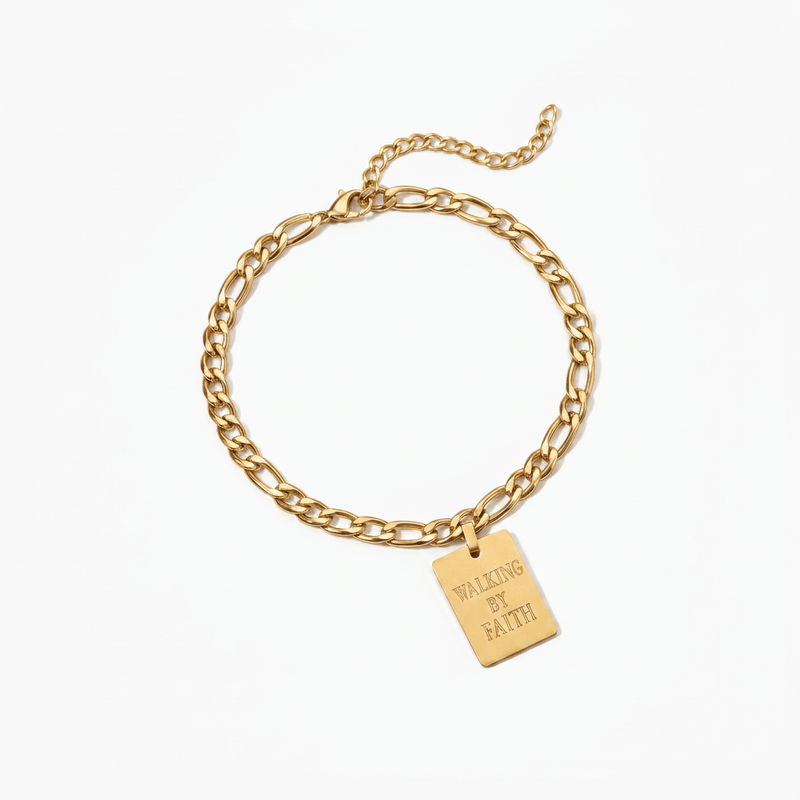 Walking By Faith Anklet 18k Gold-Plated - A Meaningful Mood