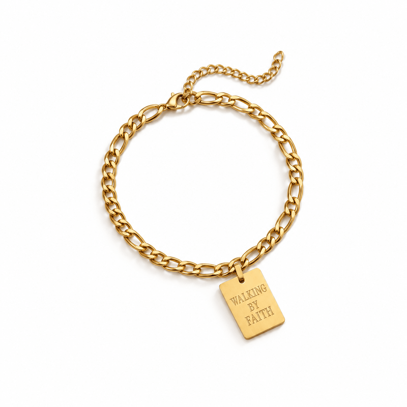Walking By Faith Anklet 18k Gold-Plated - A Meaningful Mood