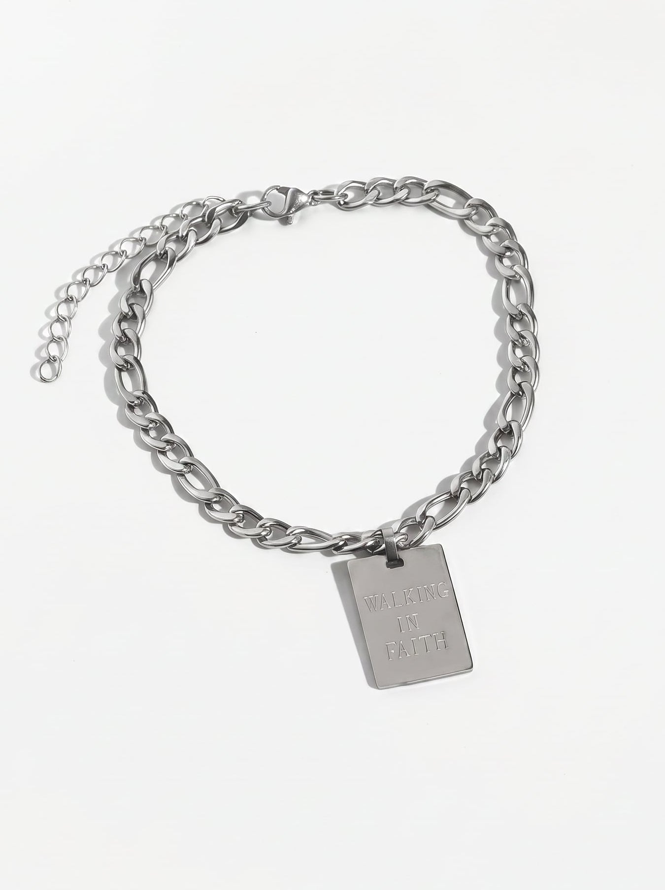 Walking By Faith Anklet Stainless Steel - A Meaningful Mood
