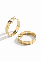 Walking by Faith Hoops 18k Gold Plated - A Meaningful Mood