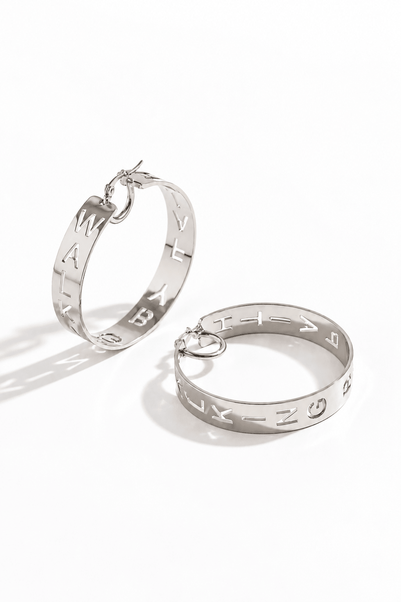 Walking by Faith Hoops Stainless Steel - A Meaningful Mood