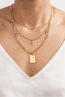 Walking By Faith Necklace 18k Gold-Plated