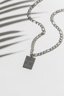 Walking By Faith Pendant Necklace Stainless Steel - A Meaningful Mood