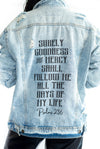 Goodness & Mercy Blue Denim Jacket - A Meaningful Mood