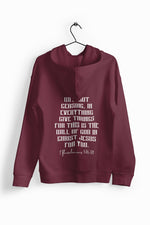 Rejoice Always (Burgundy Hoodie) - A Meaningful Mood