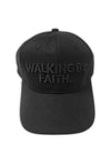 Walking by Faith Black/Black 3D Embroidered Cap - A Meaningful Mood